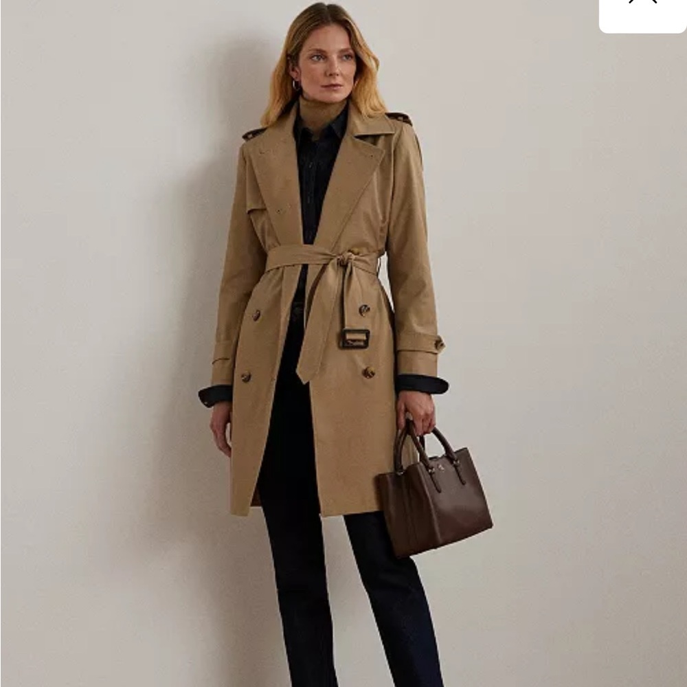 Ralph Lauren Trench Coat - Size Small | Timeless & Chic Fall/Winter Essential